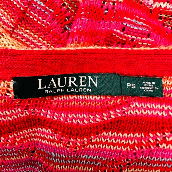 Lauren Ralph Lauren Rainbow Indian Blanket Aztec knitted Dress Sleeveless - Picture 5 of 6